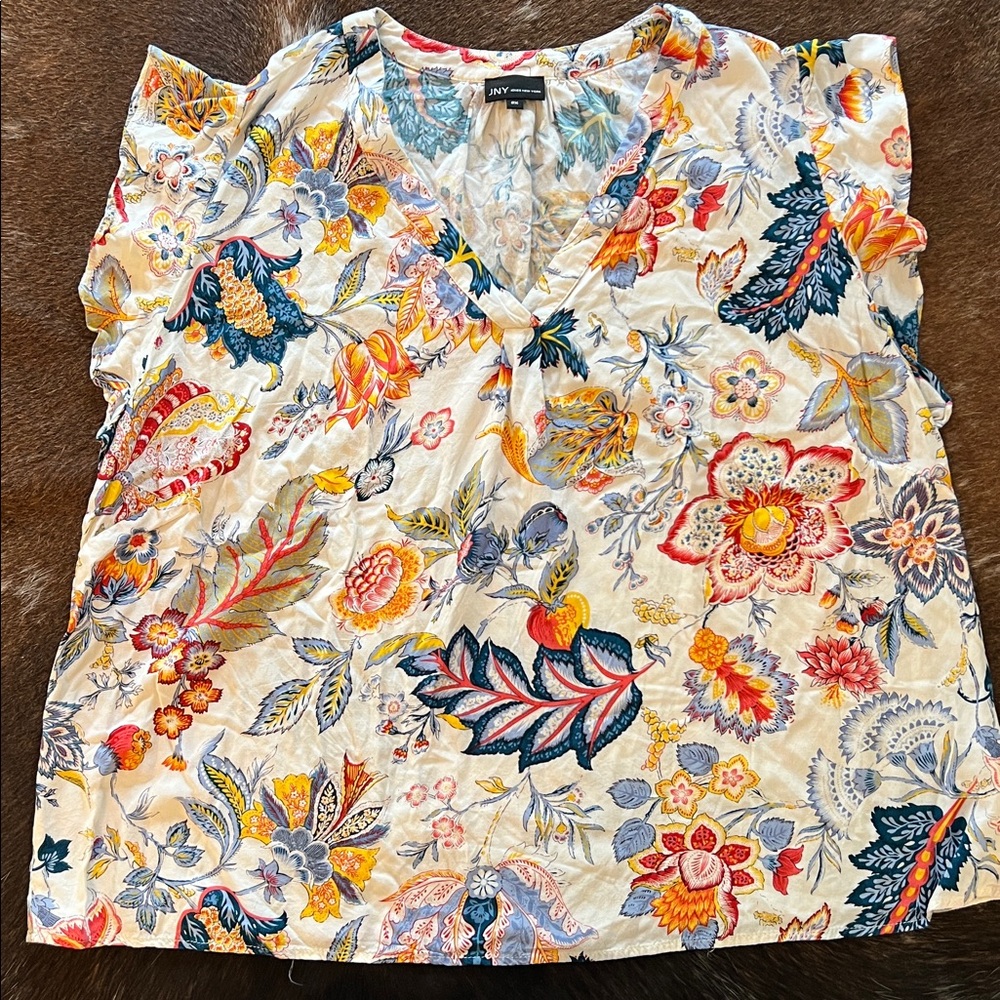 Jones New York Multicolor Floral Blouse